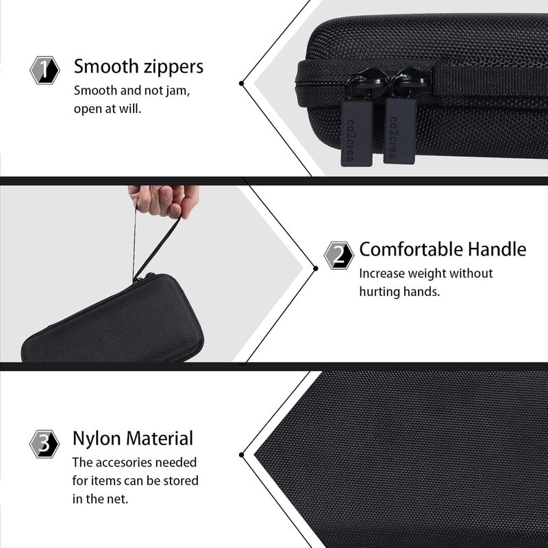 Co2Crea Carrying Case for Texas Instruments TI-84 Plus CE Python Enhanced/TI-84/TI-Nspire CX II CAS/TI-Nspire CX II/TI-83 Plus/TI-89 Titanium/TI-85/TI-86 Color Graphing Calculator, All Black Case - Image 5